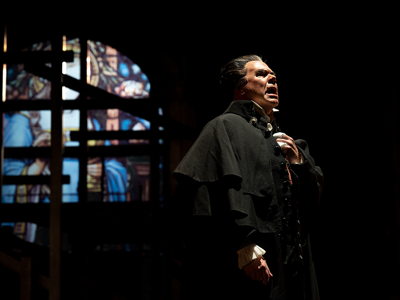 Alan Held, pictured here in a production of Tosca, is an international opera star on staff at WSU.