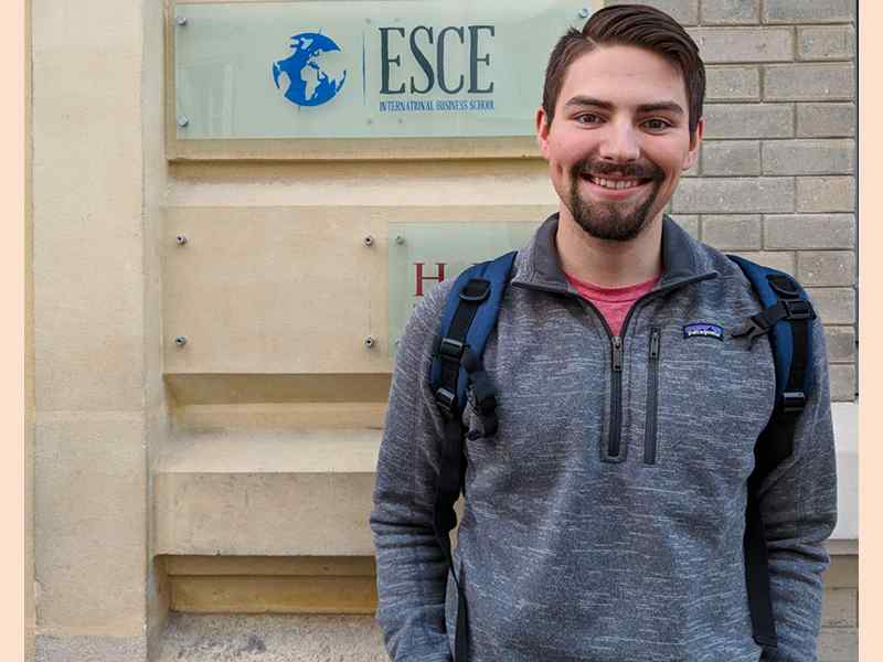 Braden McCall, a business management minor, took advantage of WSU鈥檚 Study Abroad Program, spending a semester abroad studying at the ESCE International Business School in Paris, France.