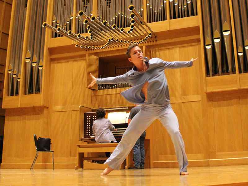 WSU dance student performs in Wiedemann Hall
