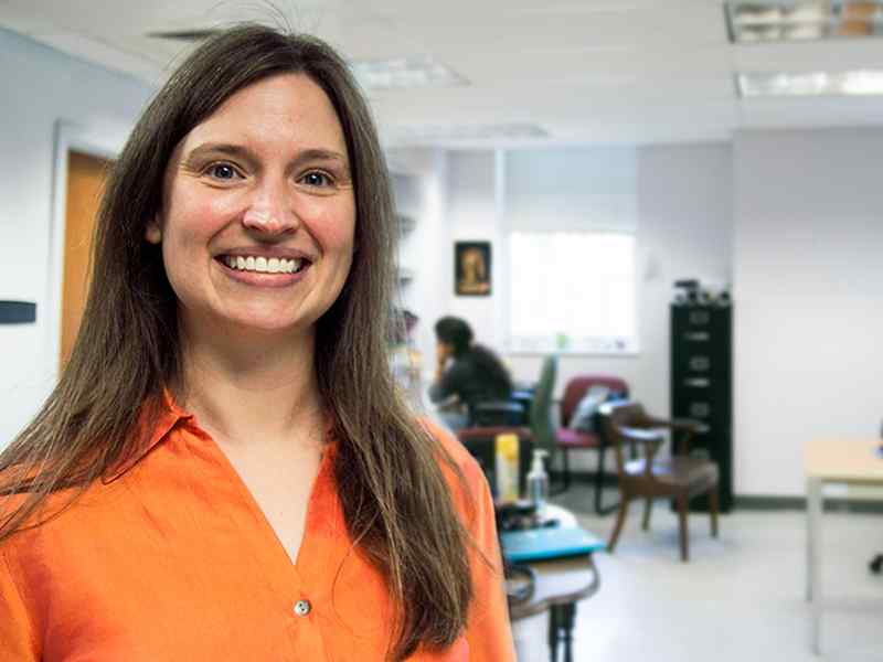 Assistant Chemistry Professor Katie Mitchell-Koch is providing valuable opportunities and resources for undergraduate and graduate students helping with her research project.