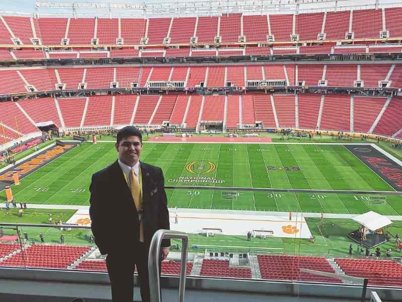 Sport management intern at the College Football Playoff hosted at Levi Stadium in Santa Clara, California