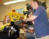 Wu's 5,000th Facebook friend was super surprised when he made her day—and the she made the news. Taken at Northwest High School. 